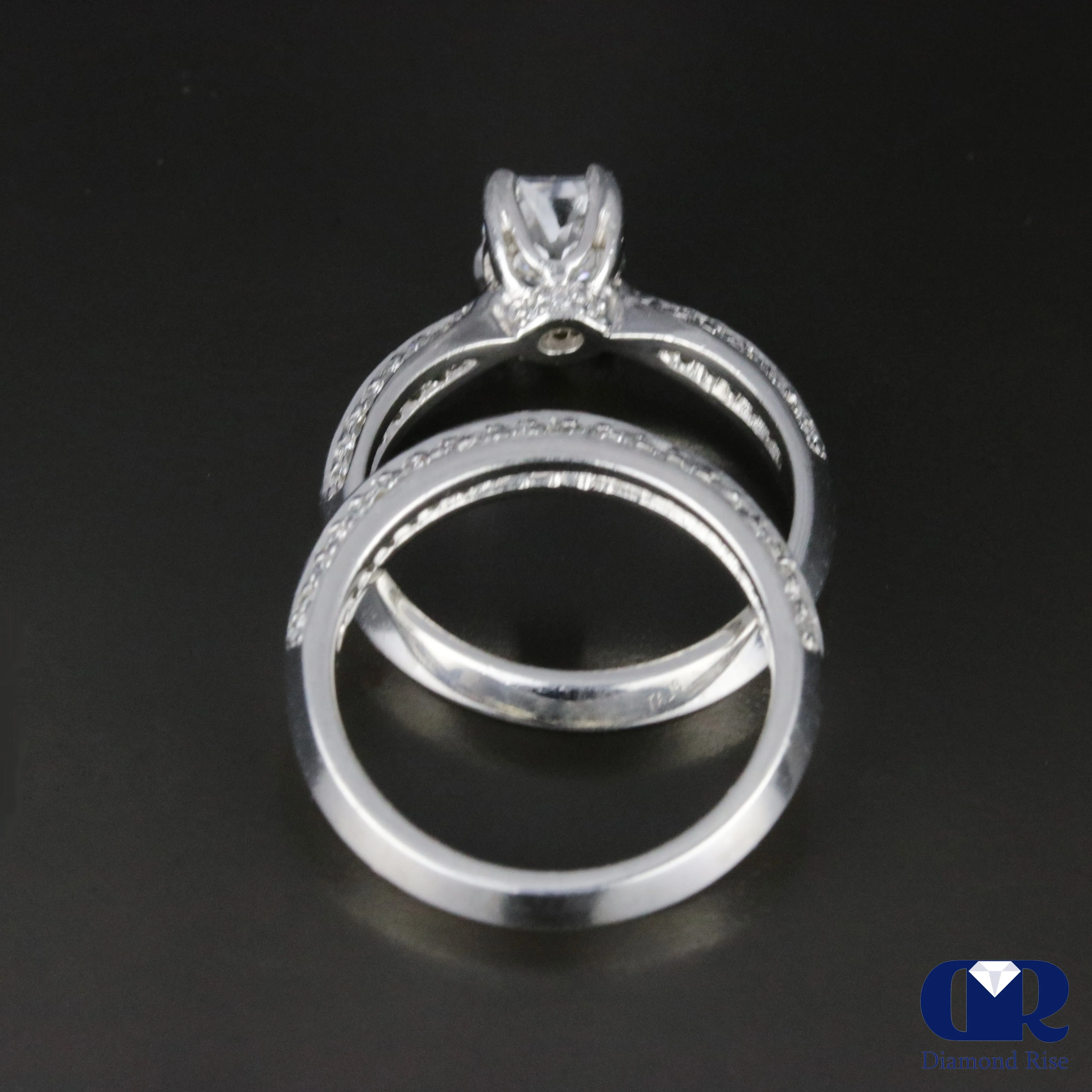 1.81 Carat Radiant Cut Diamond Engagement Ring Set In Platinum