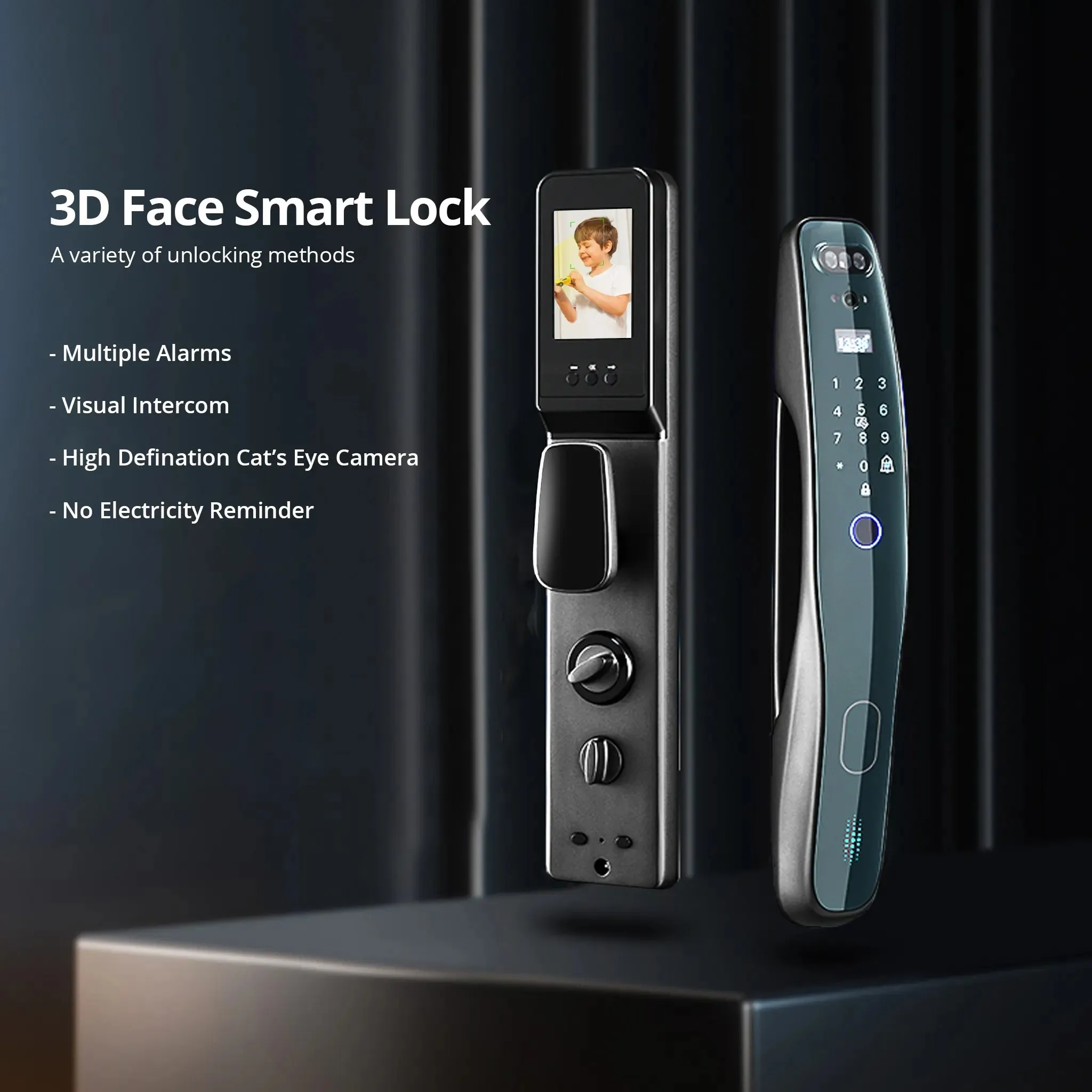 AI Face Detection Door Lock with Video Door Bell