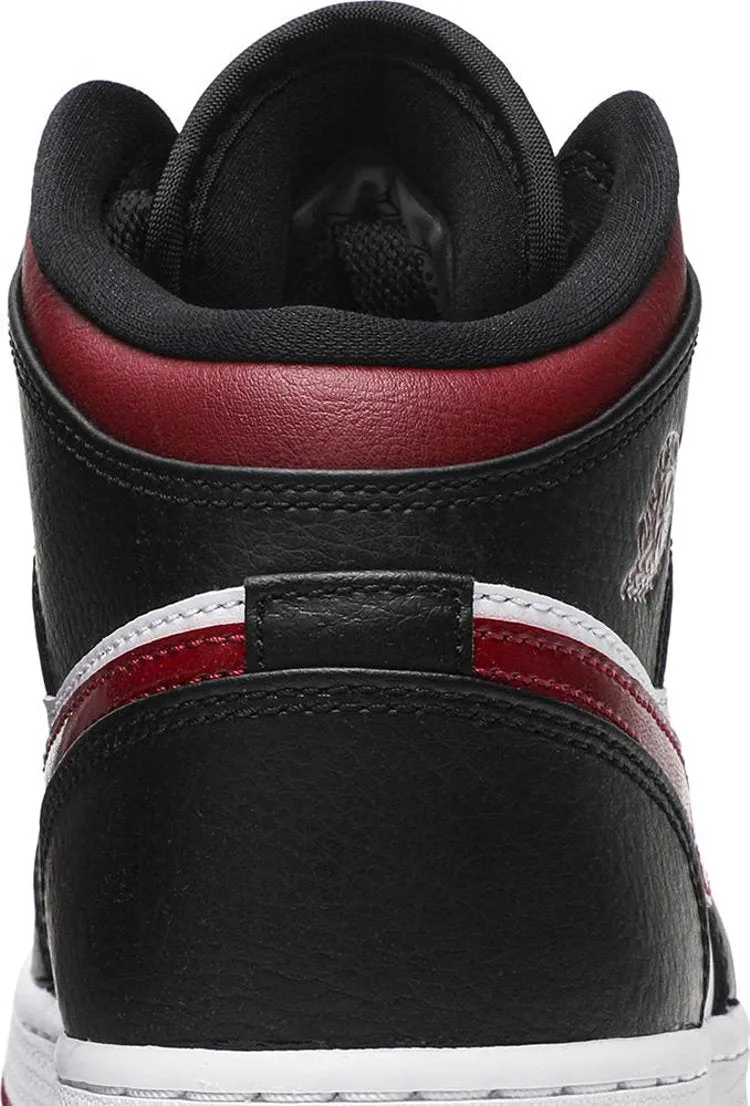 Air Jordan 1 Mid GS Noble Red sneakers, red