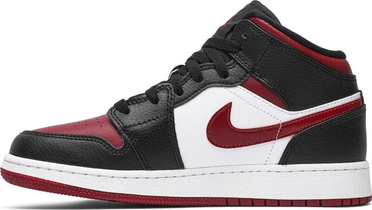 Air Jordan 1 Mid GS Noble Red sneakers, red