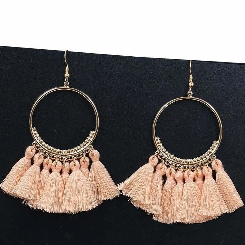 Bohemian Handmade Statement Tassel Earrings