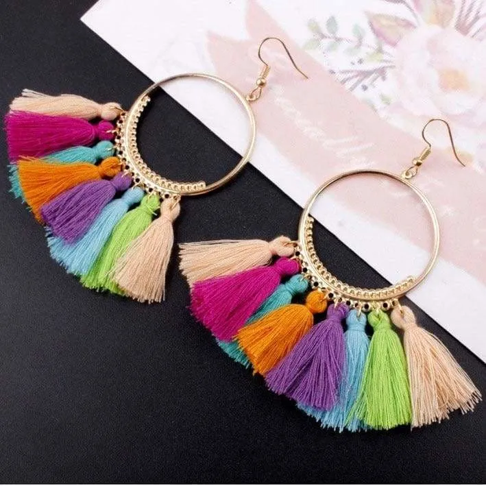 Bohemian Handmade Statement Tassel Earrings