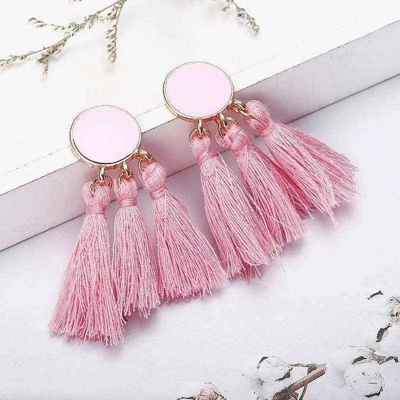 Bohemian Handmade Statement Tassel Earrings