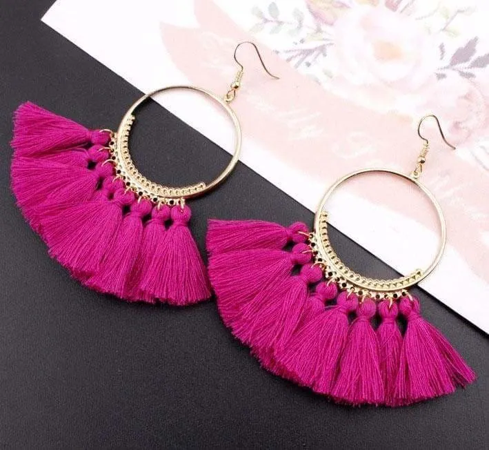 Bohemian Handmade Statement Tassel Earrings