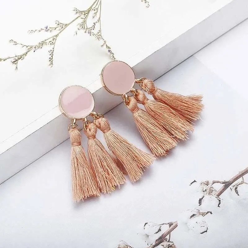 Bohemian Handmade Statement Tassel Earrings