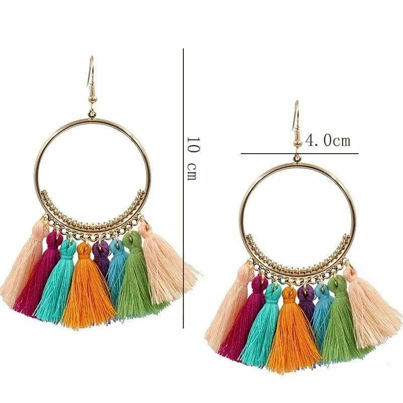 Bohemian Handmade Statement Tassel Earrings