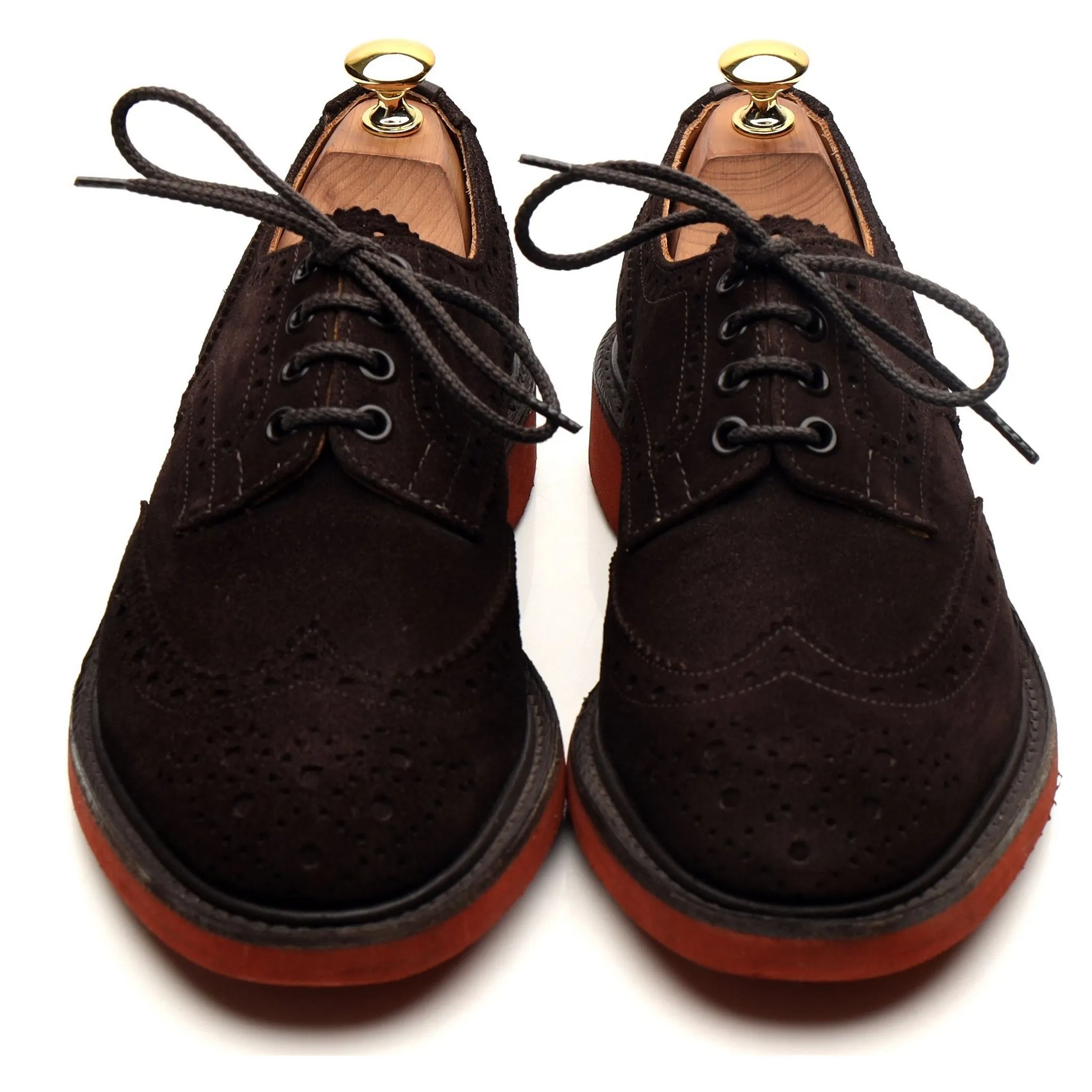 'Bourton' Dark Brown Suede Derby Brogues UK 6.5