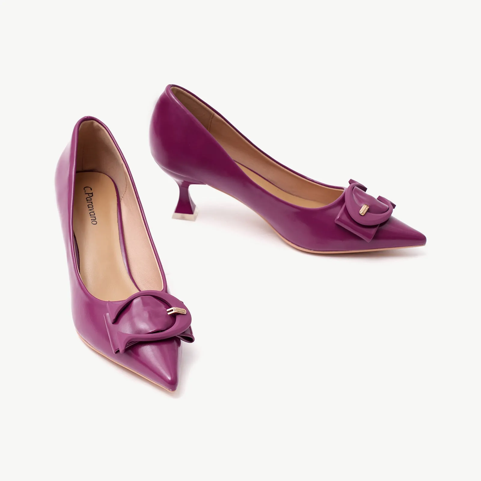 C Buckle Pumps (Olivia) Purple