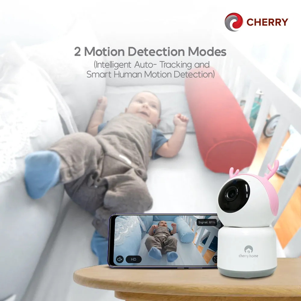 CHERRY Smart Baby Camera (Pink)