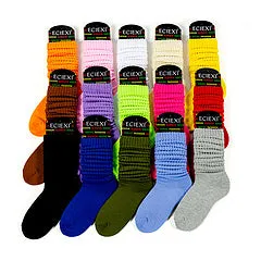 Color mid tube trendy pile socks AE4140