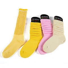 Color mid tube trendy pile socks AE4140