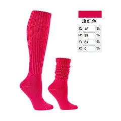 Color mid tube trendy pile socks AE4140