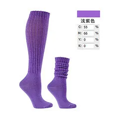 Color mid tube trendy pile socks AE4140