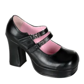 Demonia GOTHIKA-09 | Black Vegan Leather Mary Janes