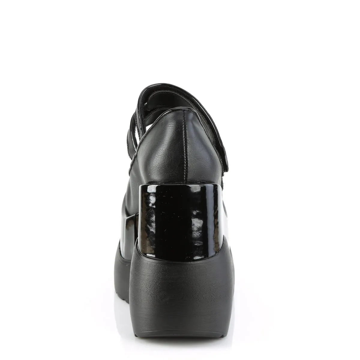 Demonia VOID-37 | Black Vegan Leather & Patent Leather Mary Janes