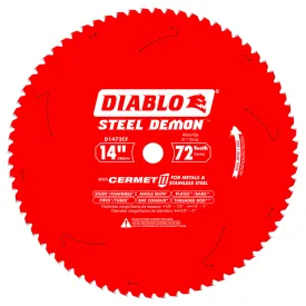 Diablo 14" x 72-Teeth Steel Demon Cermet II Saw Blade for Medium Metal