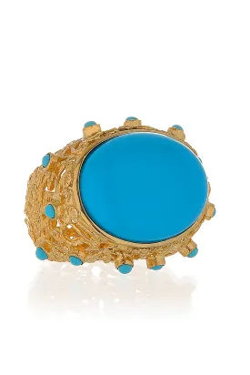 ISHARYA MOON BALI Turquoise Cocktail Ring