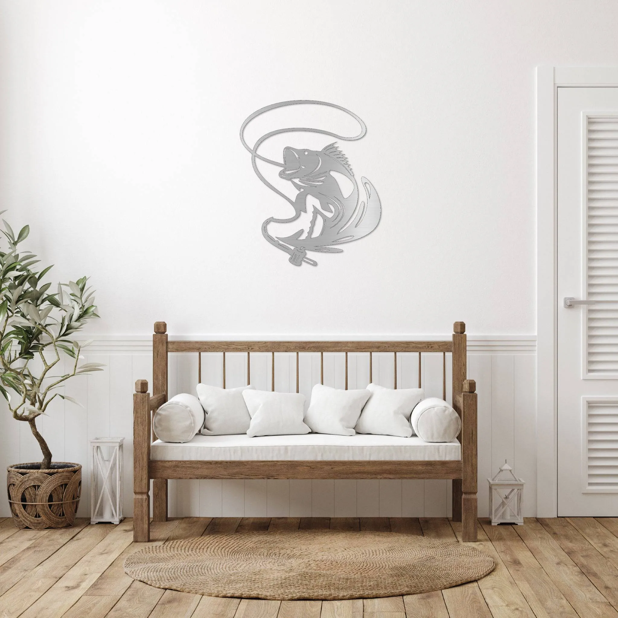 Jumping Walleye - Metal Wall Art