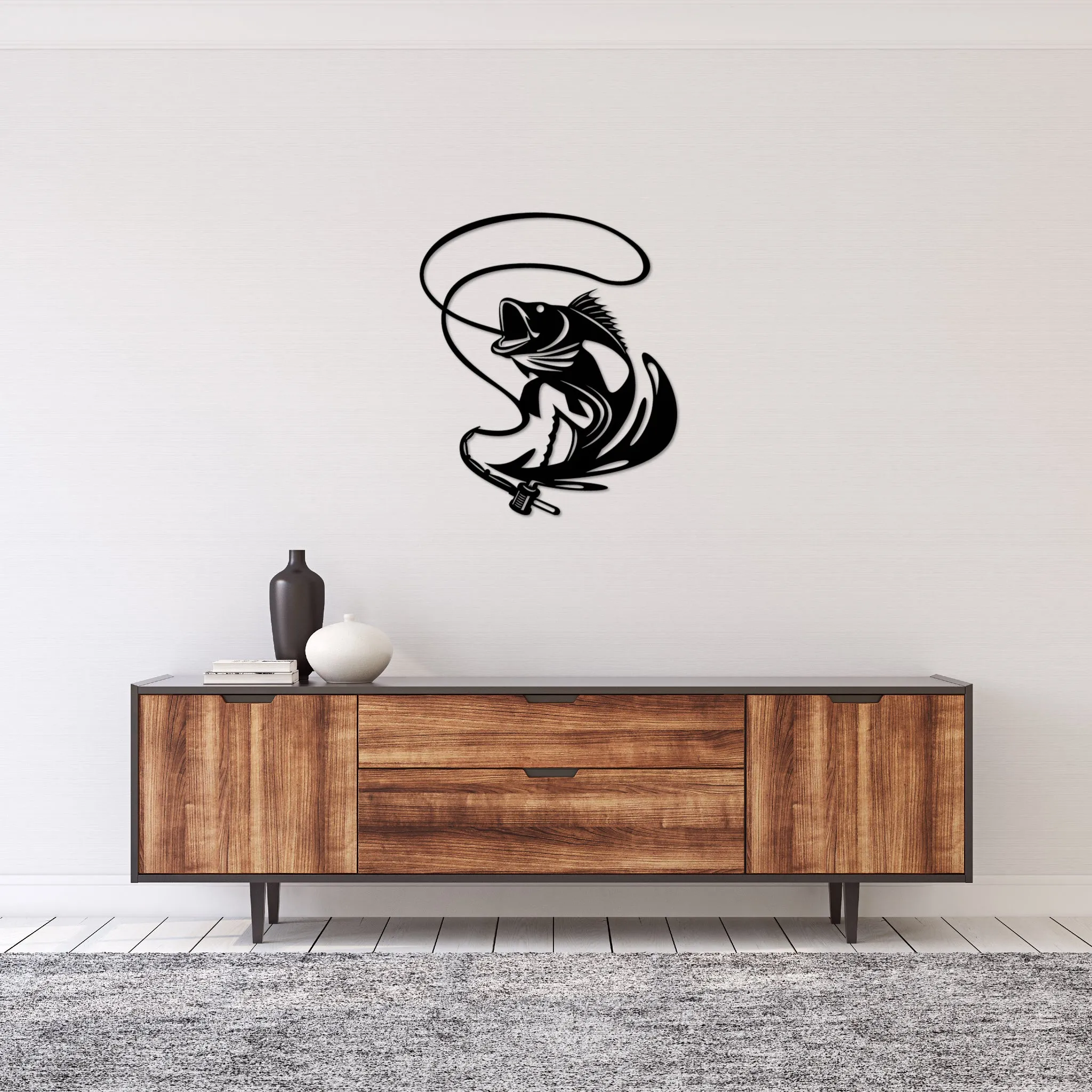 Jumping Walleye - Metal Wall Art