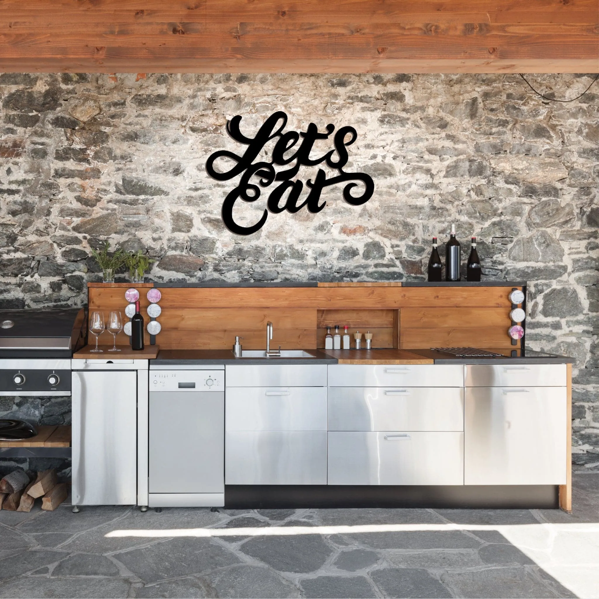 Let's Eat - Metal Wall Art