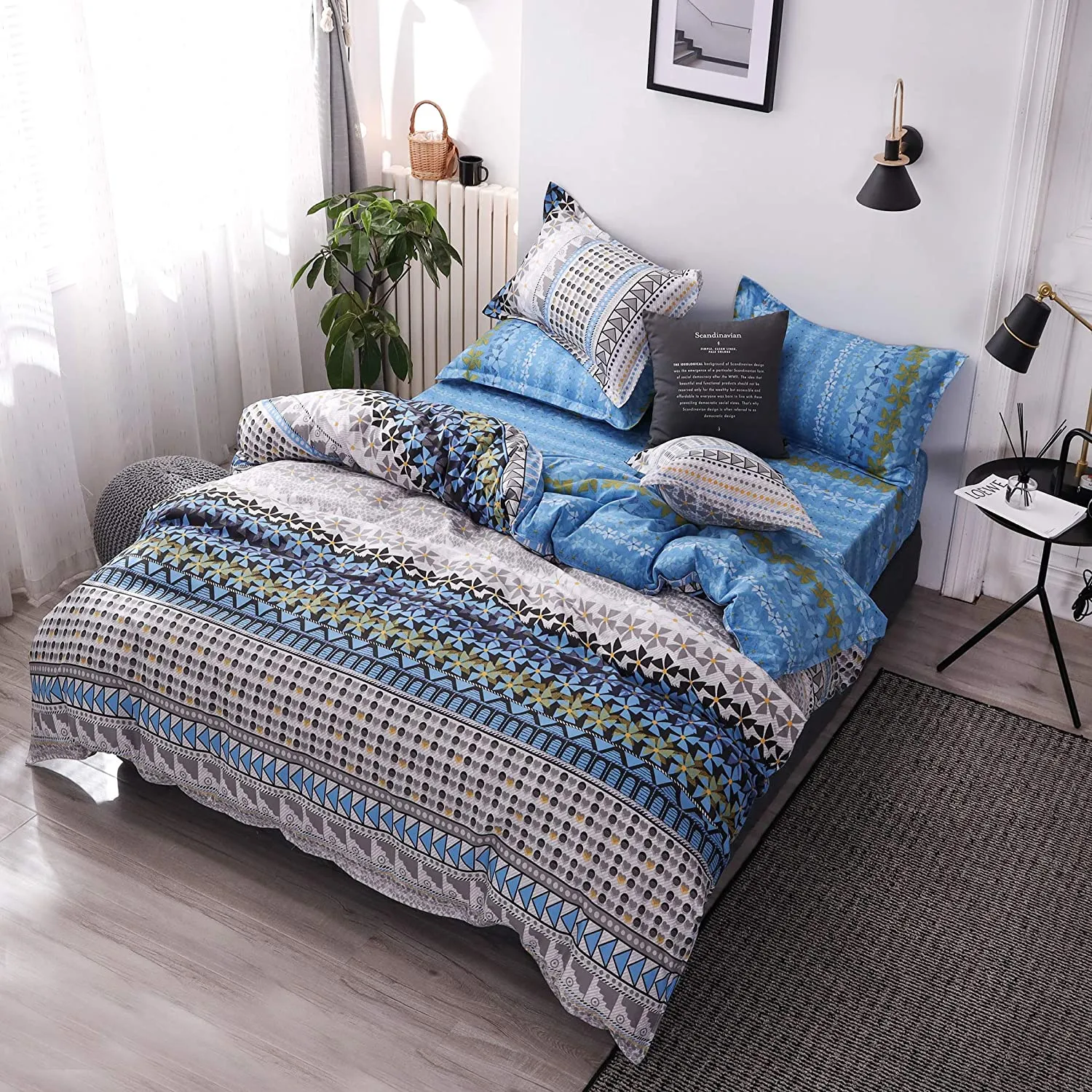 Light Blue Bohemian Bedding