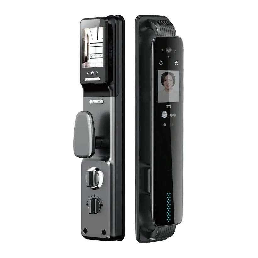 PASSION BLACK-Smart Entry Door Lock Built-in Camera App Control Push the Bell Instant notification Auto Capture Feature