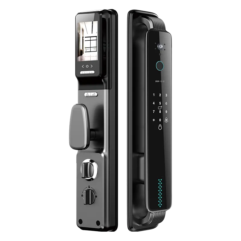 PASSION BLACK-Smart Entry Door Lock Built-in Camera App Control Push the Bell Instant notification Auto Capture Feature