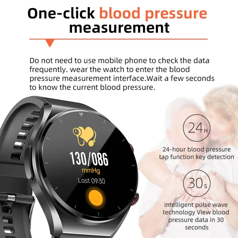 PH09 One-click Blood Glucose Blood Pressure ECG/EKG HRV Heart Measurement Suga Pro Health Smart Watch