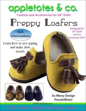 Preppy Loafers Sewing Pattern for 18" Dolls