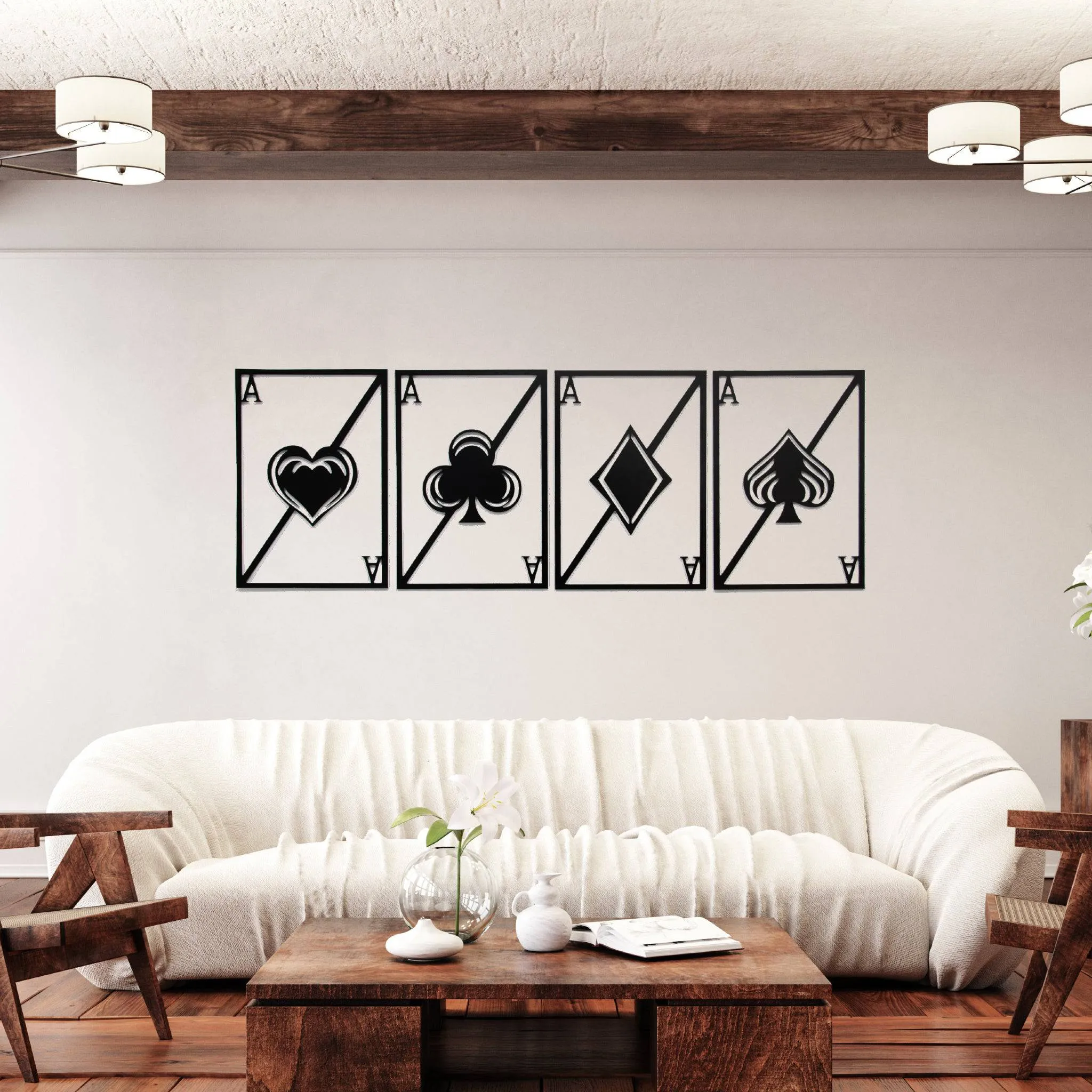 Quad Aces - Metal Wall Art