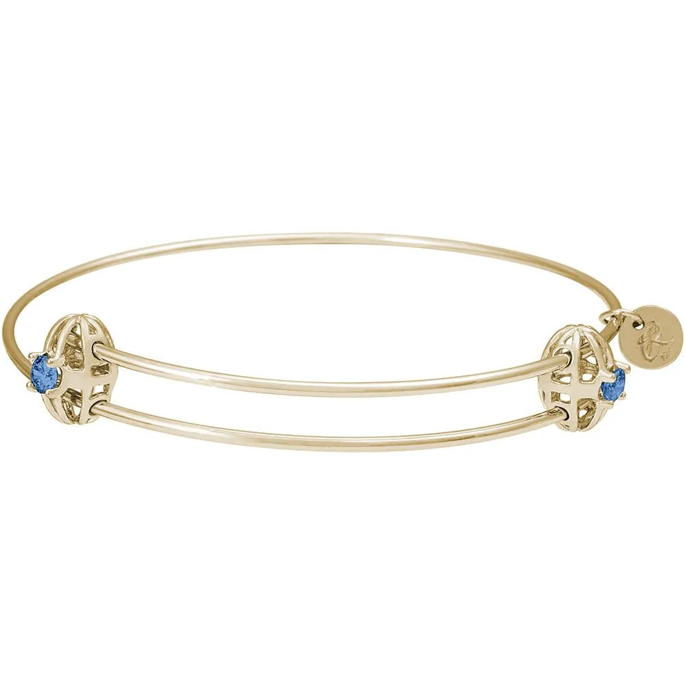 Rembrandt Charms - Graceful Bangle Bracelet With Stone - 20-0518