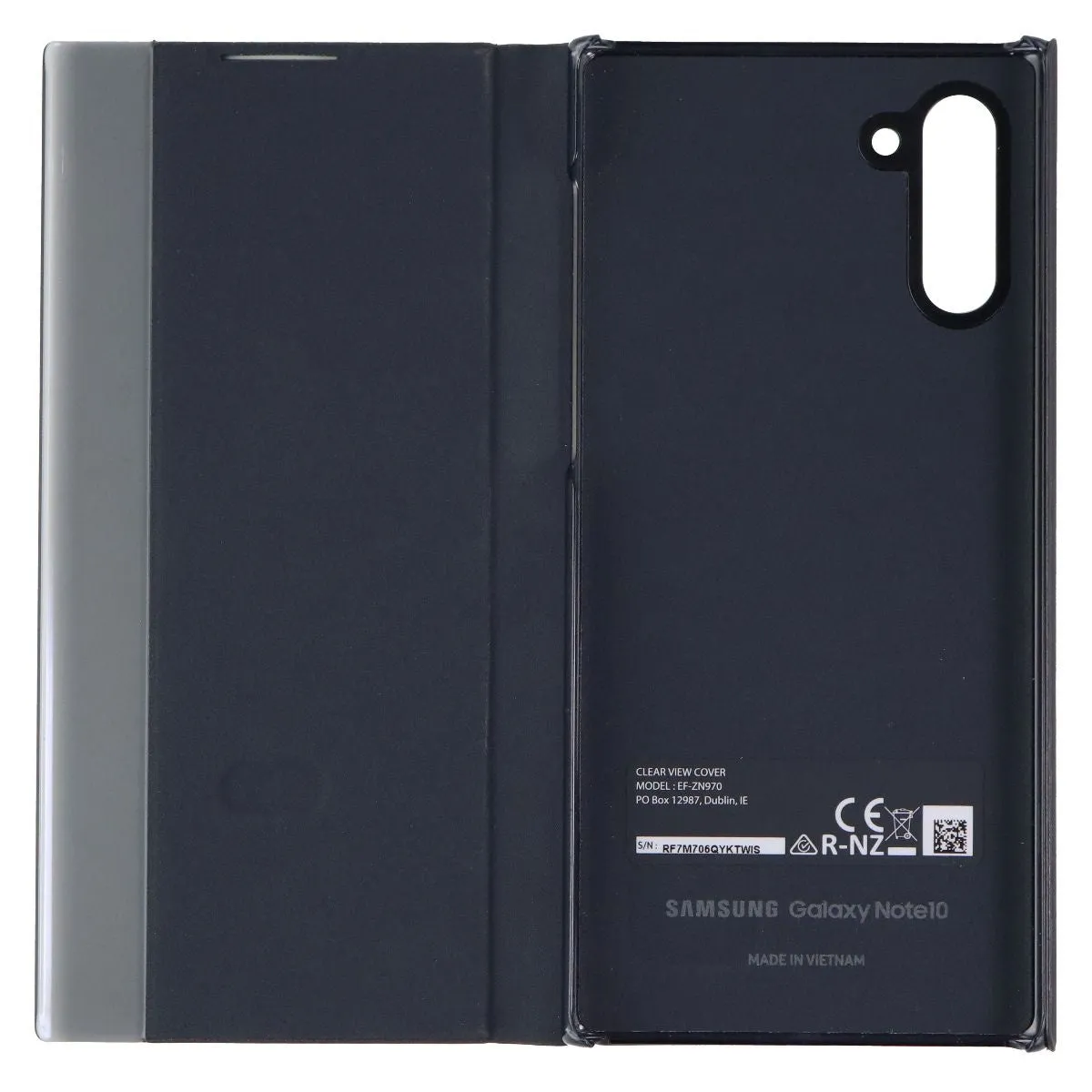 Samsung S-View Flip Cover Case for Samsung Galaxy Note10 - Black