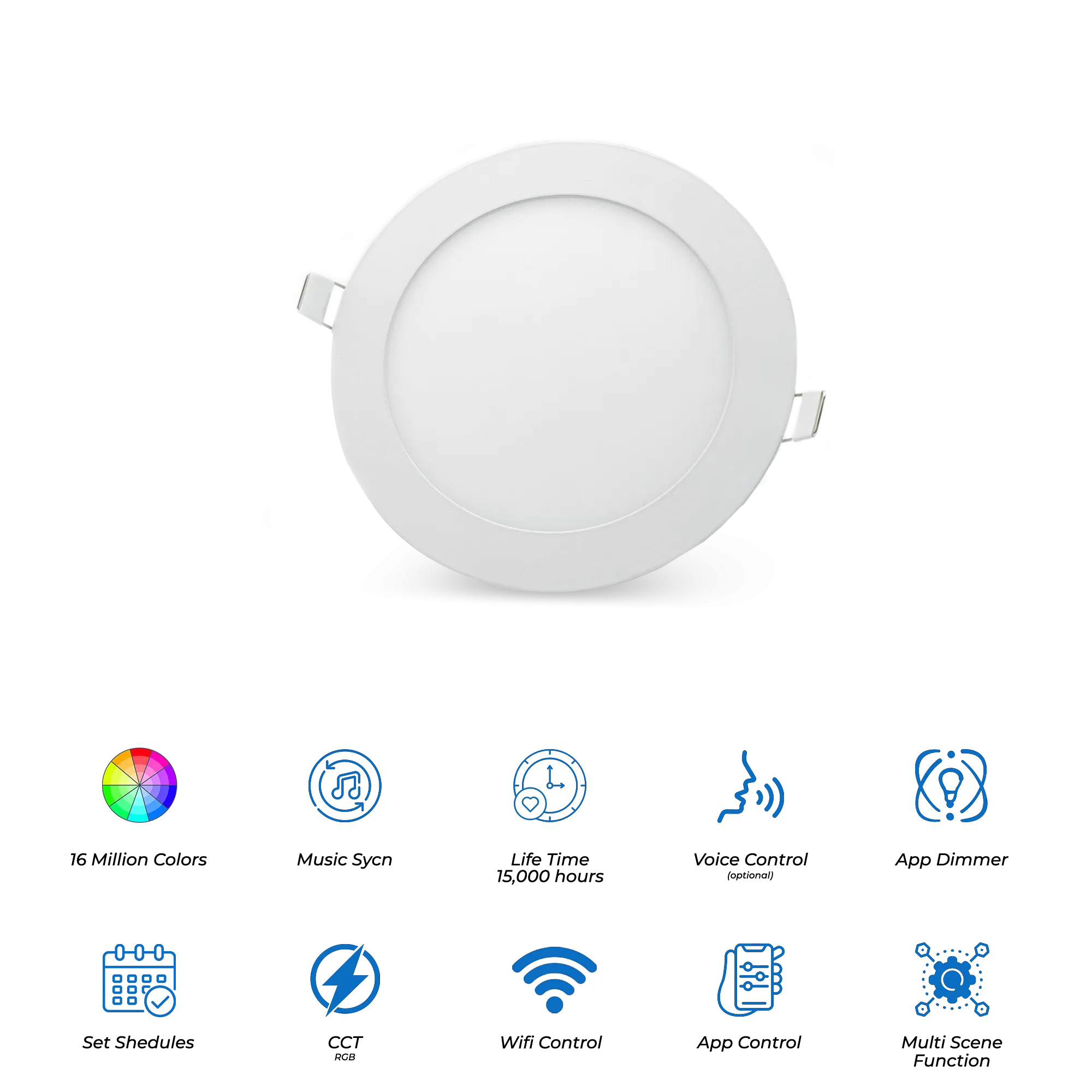 Slim RGB Downlight 6W-Wifi