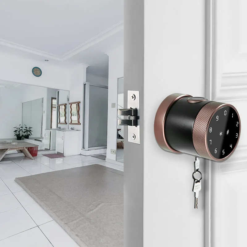 Smart Door Knob Lock Biometric Fingerprint with Passcode Keypad , Card ,Mobile App and Mechanical key