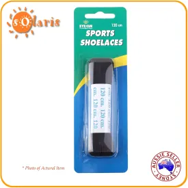 Sports Shoelaces BLACK Polyester Flat Type Laces 120 cm Length