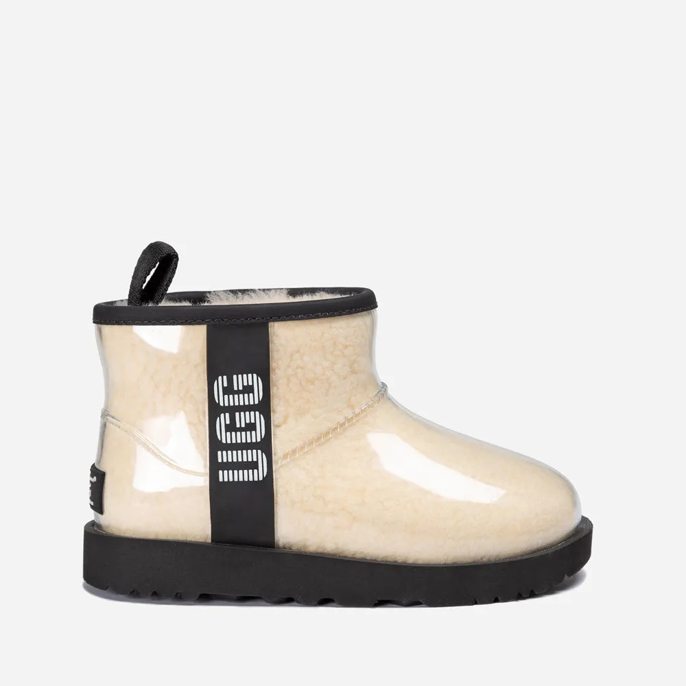 Ugg Classic Kids Clear Mini Boots (Waterproof) (Glow In Dark Logo)