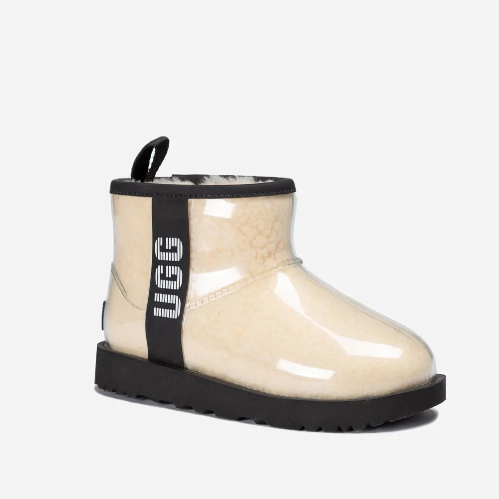 Ugg Classic Kids Clear Mini Boots (Waterproof) (Glow In Dark Logo)