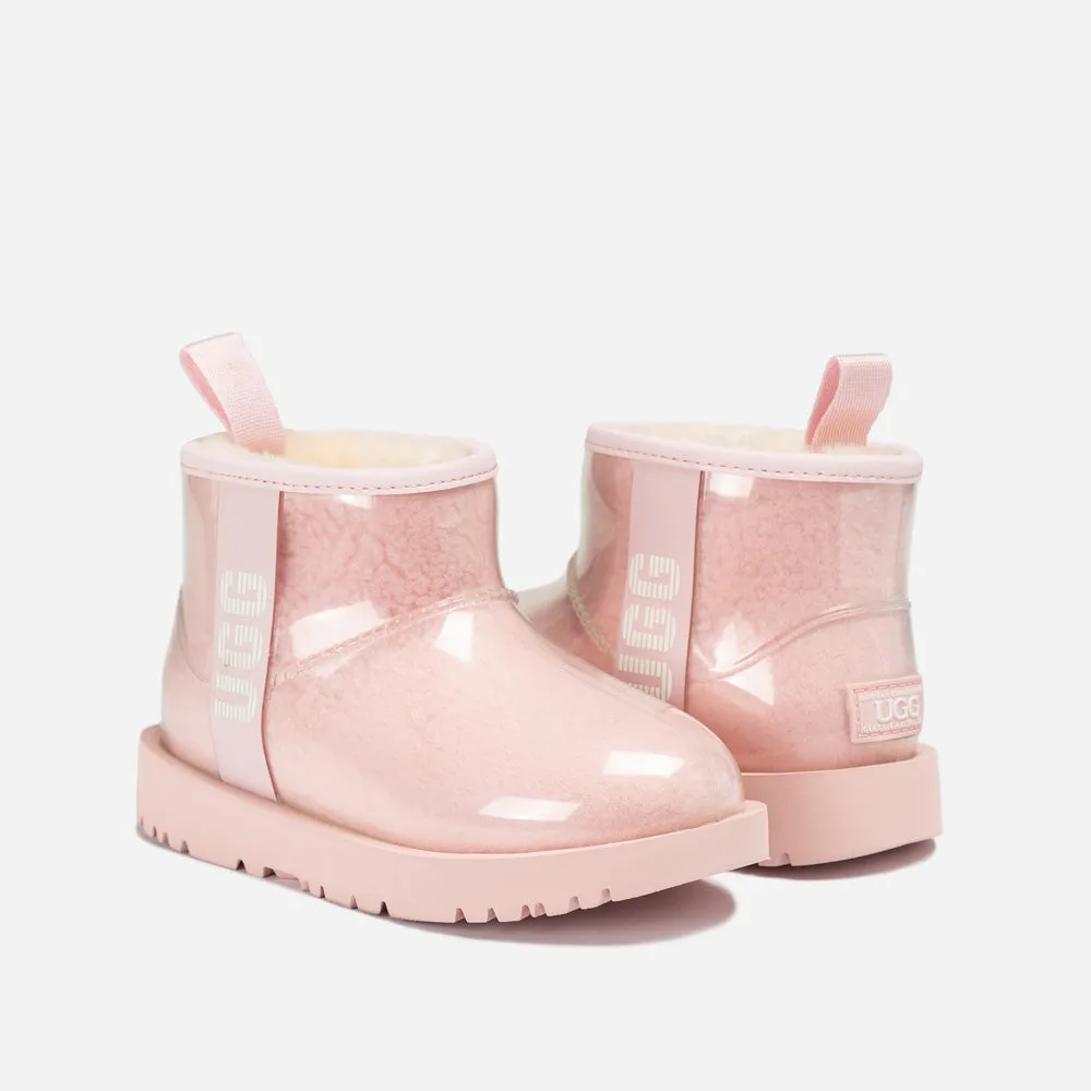 Ugg Classic Kids Clear Mini Boots (Waterproof) (Glow In Dark Logo)