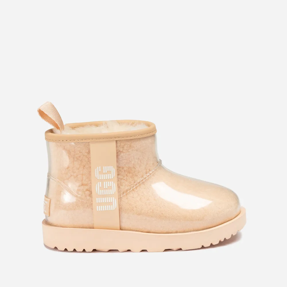 Ugg Classic Kids Clear Mini Boots (Waterproof) (Glow In Dark Logo)