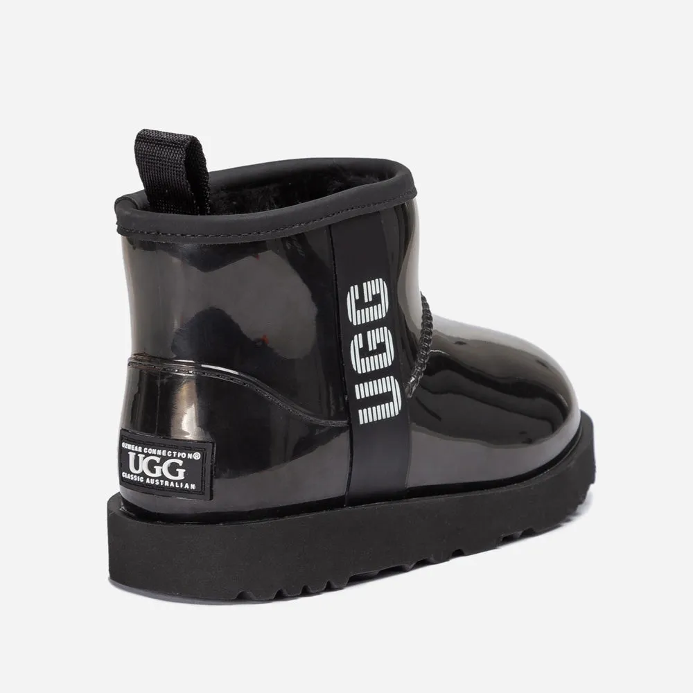 Ugg Classic Kids Clear Mini Boots (Waterproof) (Glow In Dark Logo)