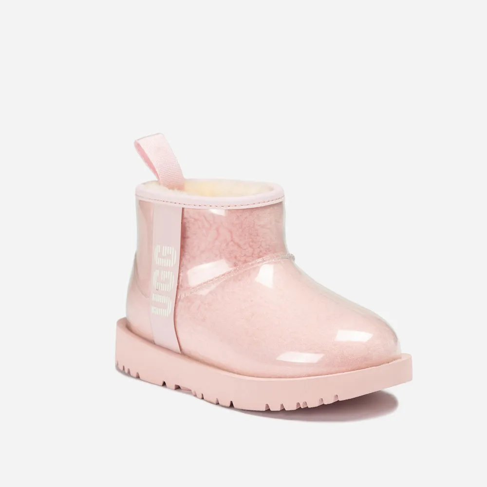 Ugg Classic Kids Clear Mini Boots (Waterproof) (Glow In Dark Logo)