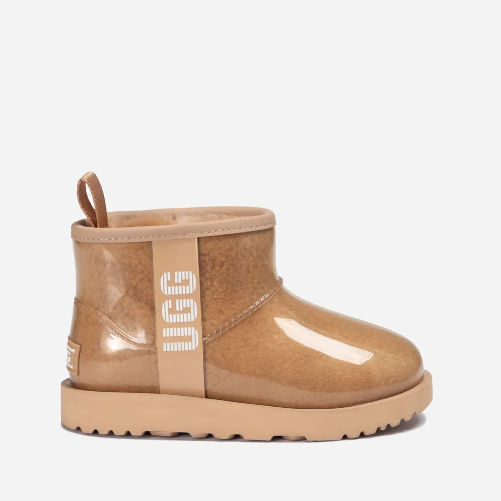 Ugg Classic Kids Clear Mini Boots (Waterproof) (Glow In Dark Logo)