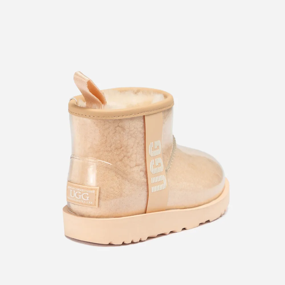 Ugg Classic Kids Clear Mini Boots (Waterproof) (Glow In Dark Logo)