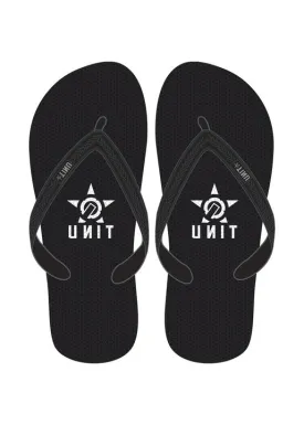 Unit 2021 Mens Fixed Flip Flops Black