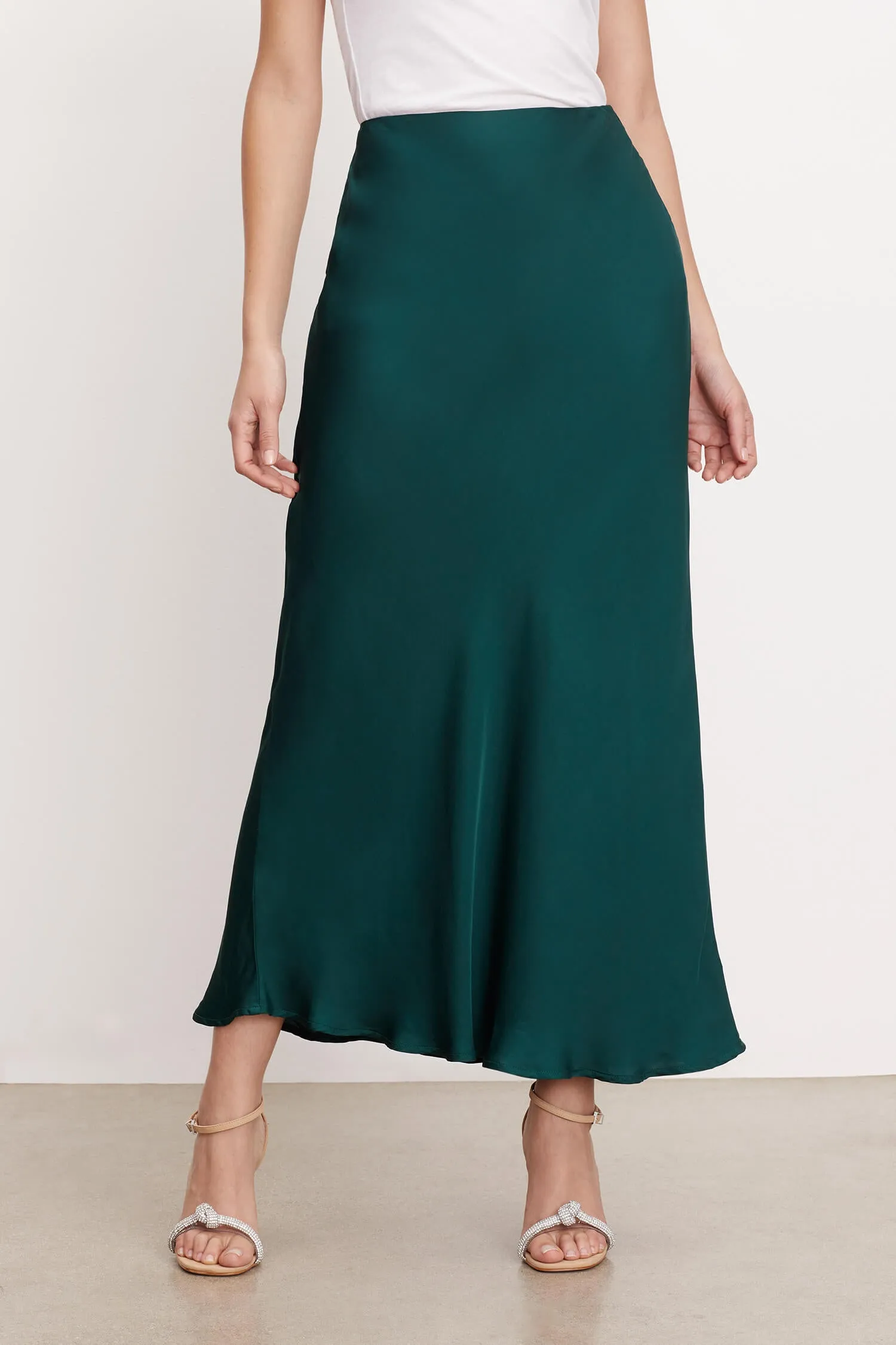 Velvet - Cadence Midi Skirt in Fern