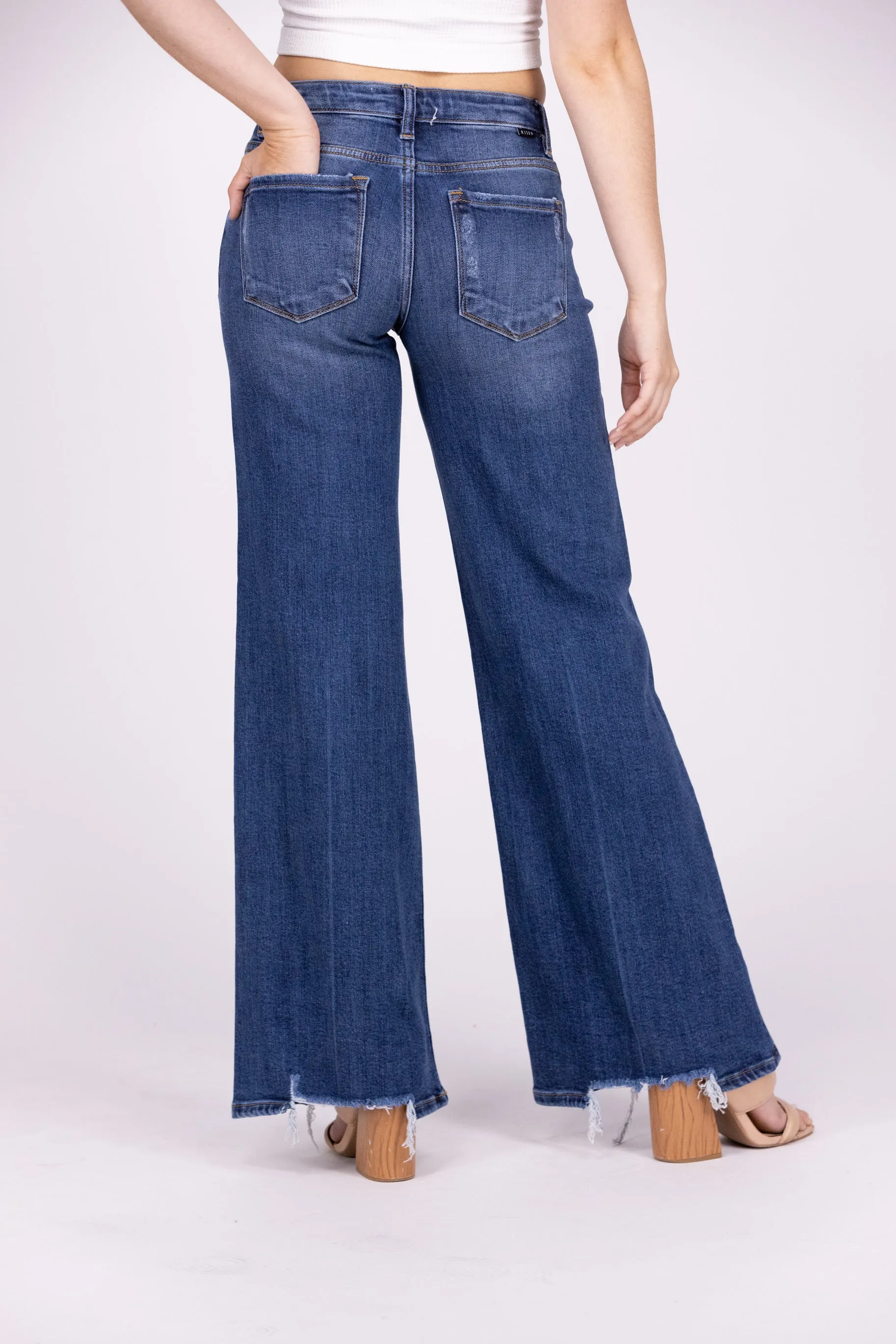 Walk The Path From Risen: Mid-Rise Wide Leg Denim