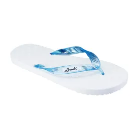 White Platform Women's Translucent Turquoise Strap Slippah